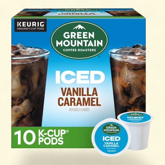 Green Mountain Coffee Roasters, Iced Vanilla Caramel K-Cup Coffee Pods, 10 Count