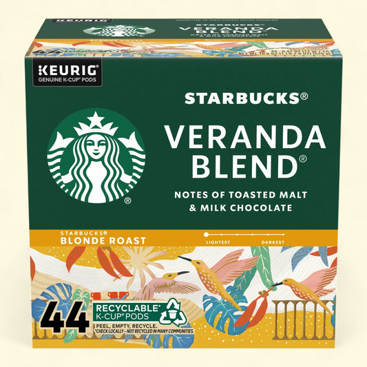Starbucks Veranda Blend Blonde Roast K-Cup Coffee Pods, 44 Count