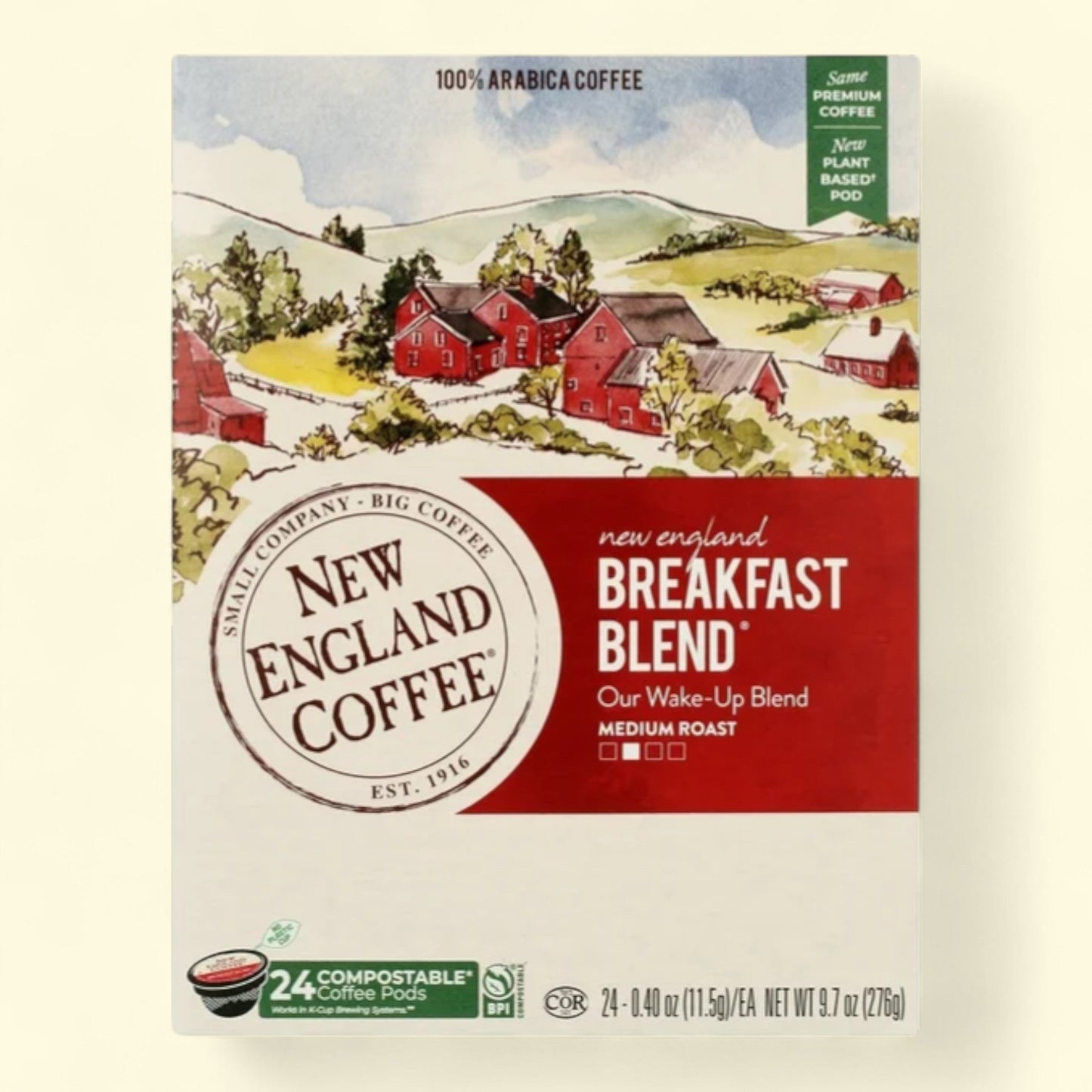 New England Coffee Breakfast Blend, 24 Count