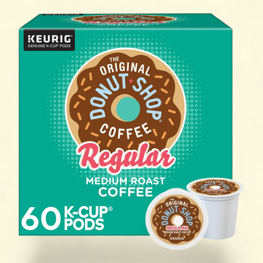The Original Donut Shop, Regular Medium Roast K-Cup Coffee Pods, 60 Count