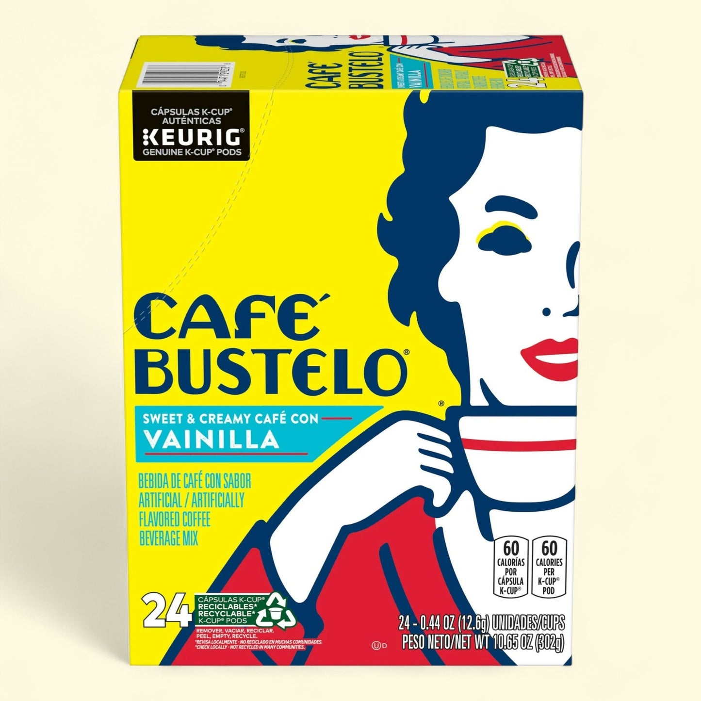 Cafe Bustelo Cafe con Vainilla, Keurig K Cup Pods, 24 Count