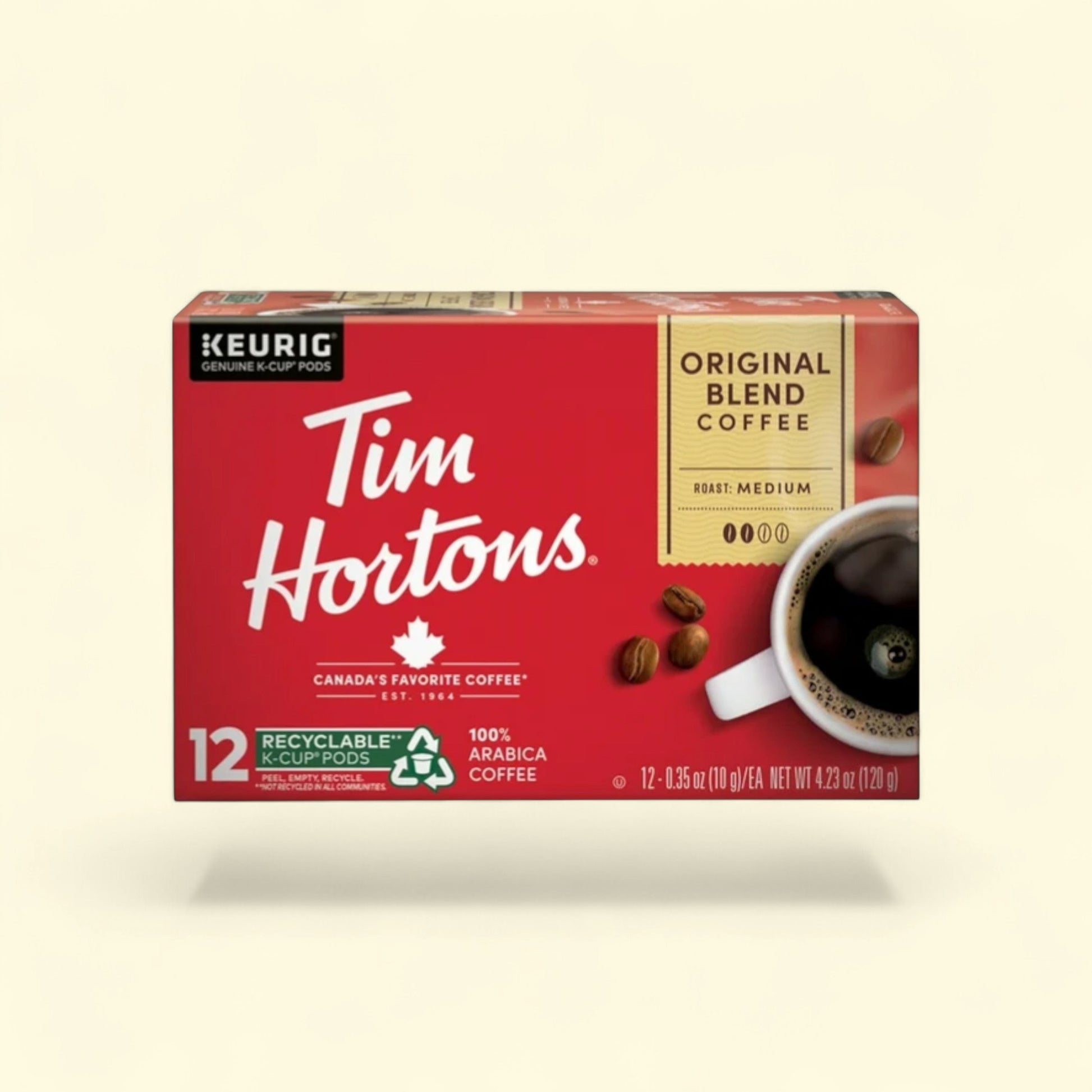 Tim Hortons Original Blend K-Cup Coffee Pods, Medium Roast, 12ct — authentic US product shipped worldwide by Treatspree