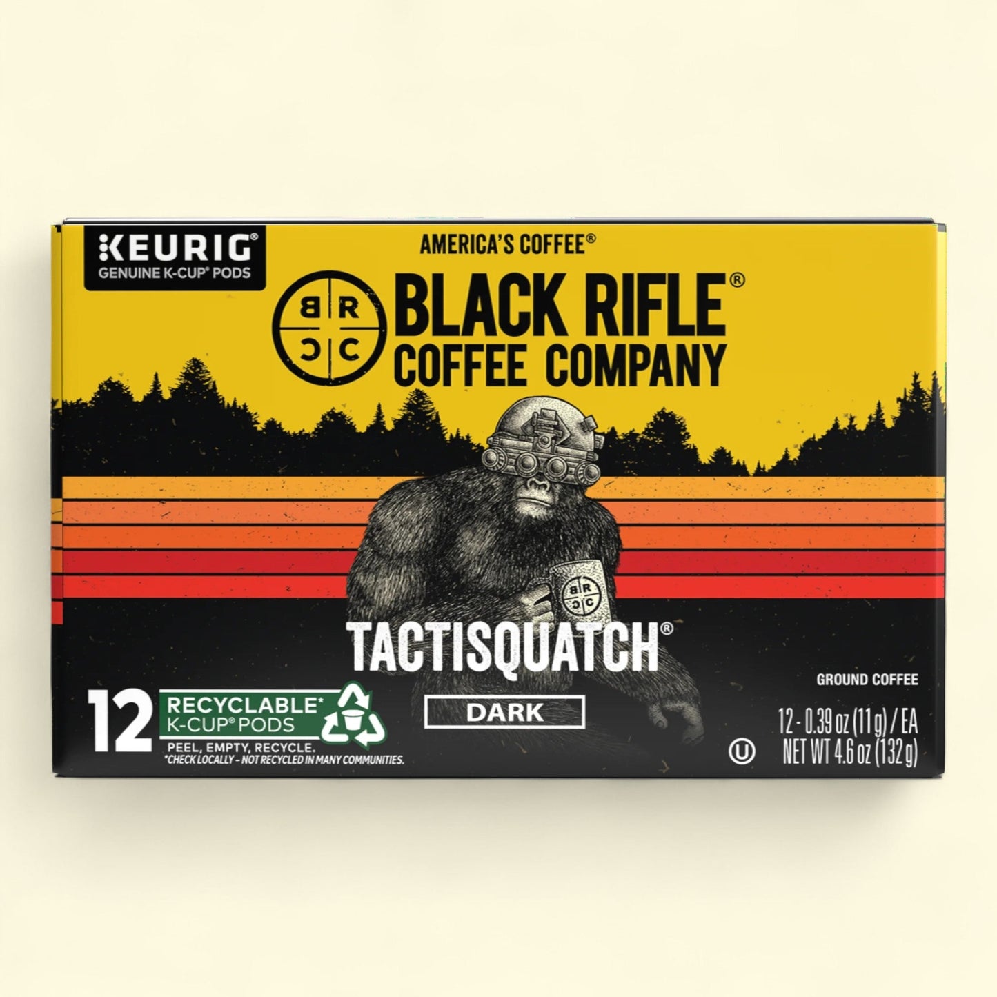 Black Rifle Coffee Company Tactisquatch Keurig K-Cup Pods, 12 Ct