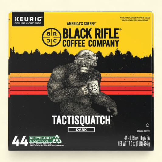 Black Rifle Coffee Company Tactisquatch K Cups Pods, Dark Roast, 44 Ct