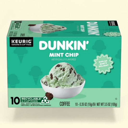 Dunkin' Mint Chip Dark Roast Coffee, 10 Count