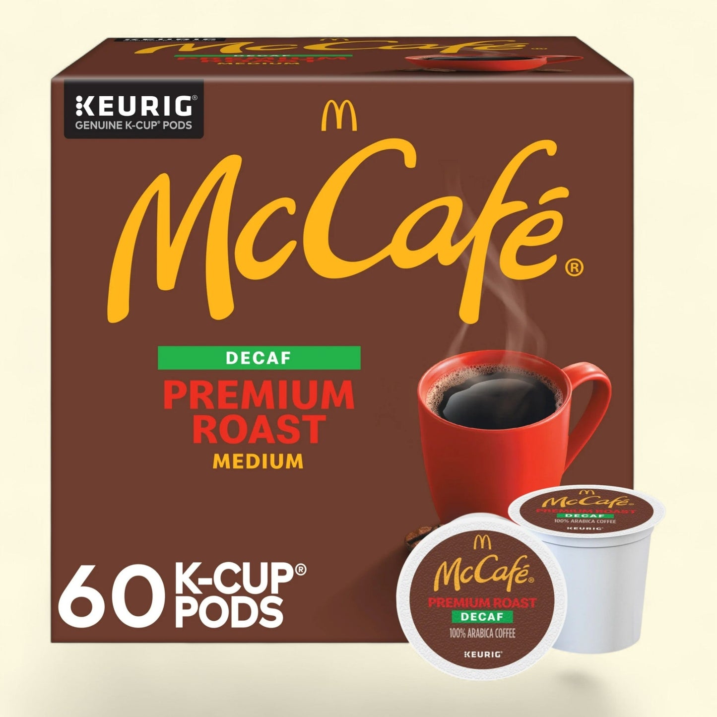 McCafe Decaf Premium Medium Roast K-Cup Coffee Pods, 60 Count