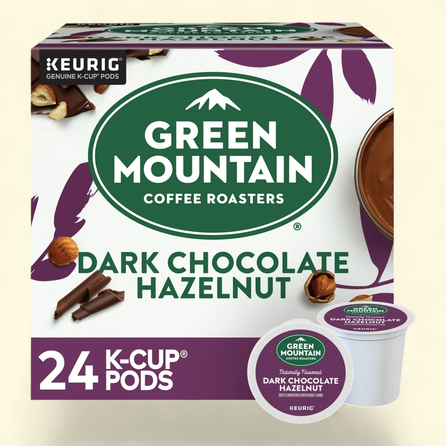 Green Mountain Coffee Roasters Dark Chocolate Hazelnut Coffee, 24 Count