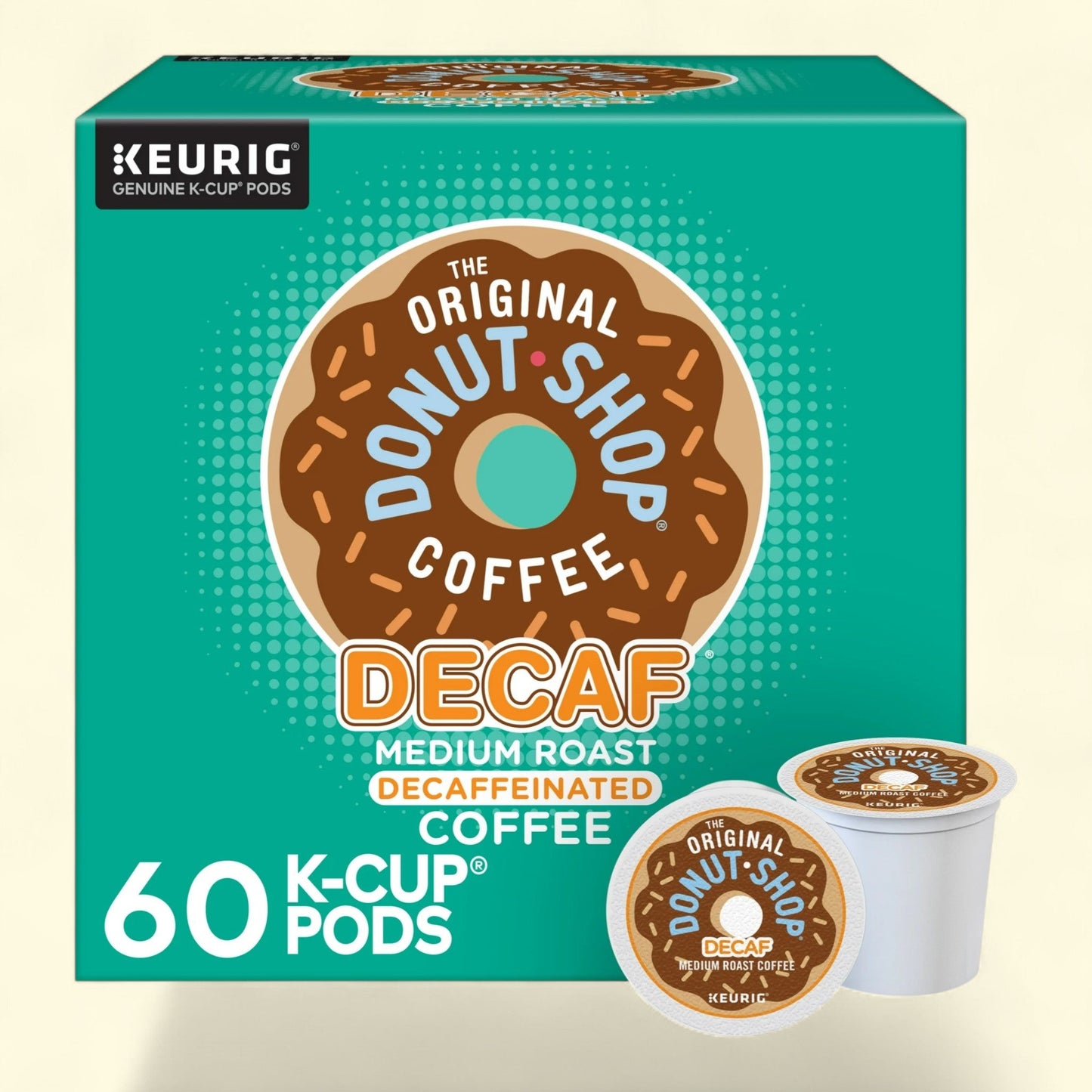 The Original Donut Shop, Decaf Medium Roast K-Cup Coffee Pods, 60 Count