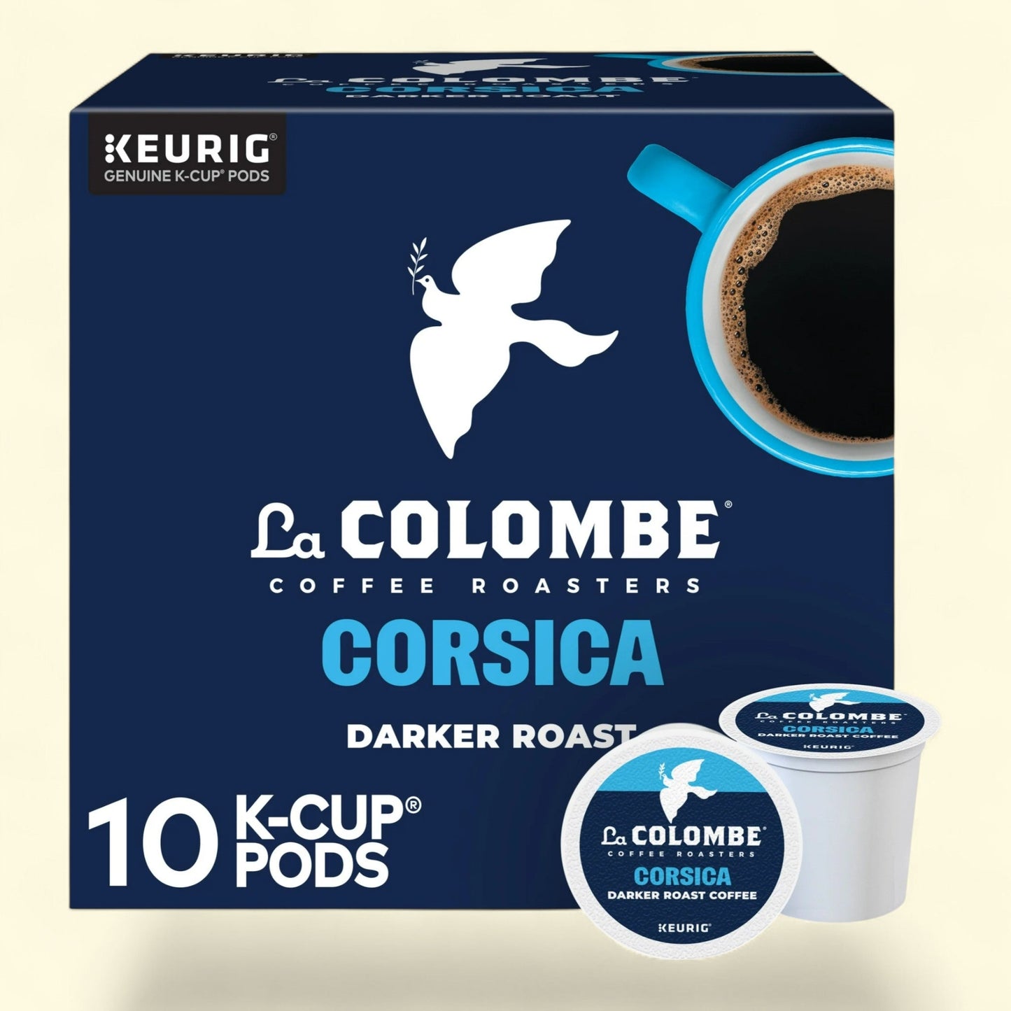 La Colombe Coffee Roasters, Corsica Dark Roast K-Cup Coffee Pods, 10 Count