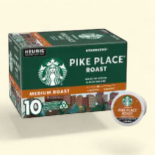 Starbucks Pike Place Roast K-Cup Coffee Pods, Medium Roast, 10 count