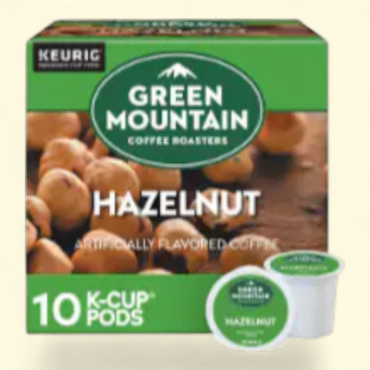 Green Mountain Coffee Roasters, Hazelnut Light Roast K-Cup Coffee Pods, 10 count