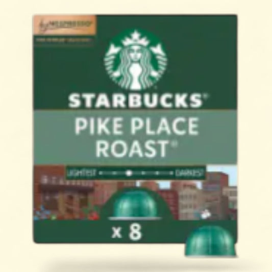 Starbucks by Nespresso Coffee Pods, Pike Place Medium Roast, 10 Count