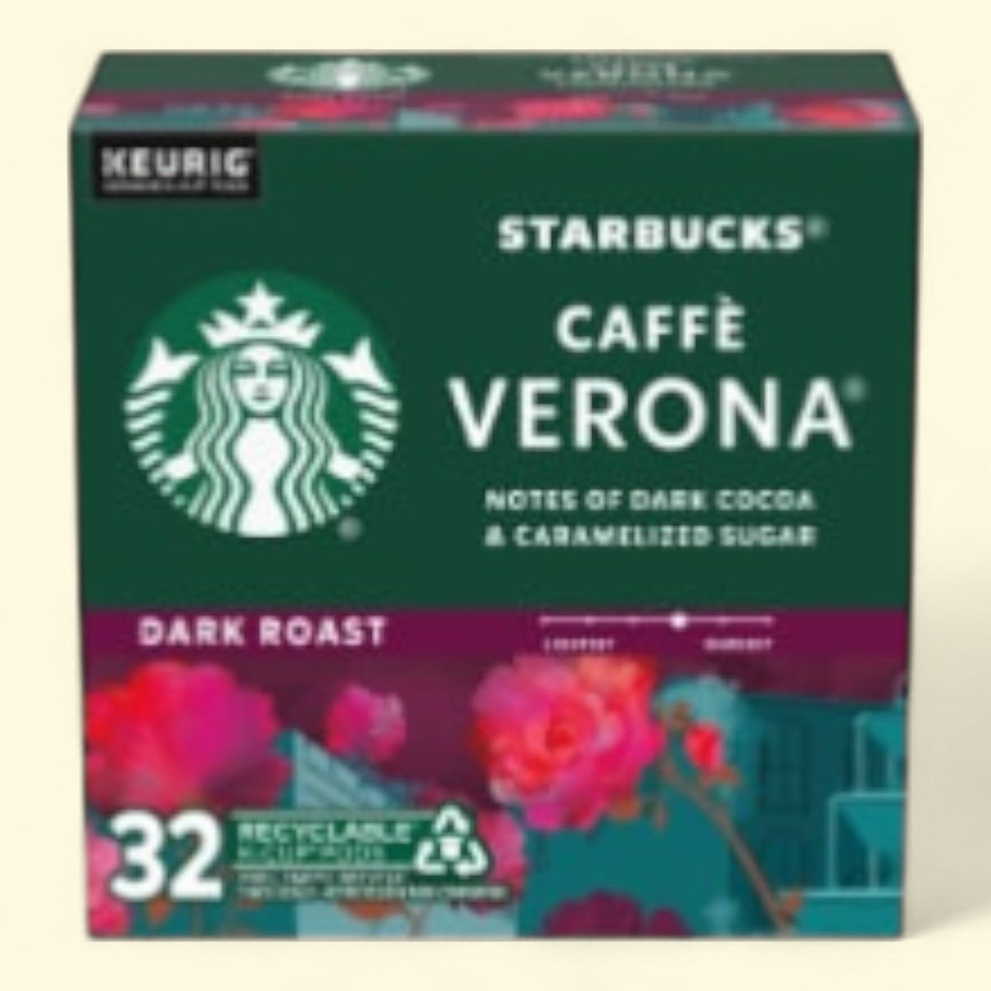 Starbucks Caffè Verona Dark Roast K-Cup Coffee Pods, 32 count
