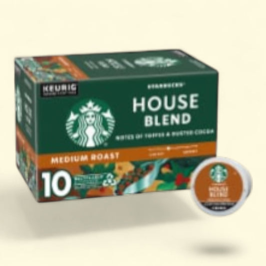 Starbucks House Blend Medium Roast K-Cup Coffee Pods, 10 count