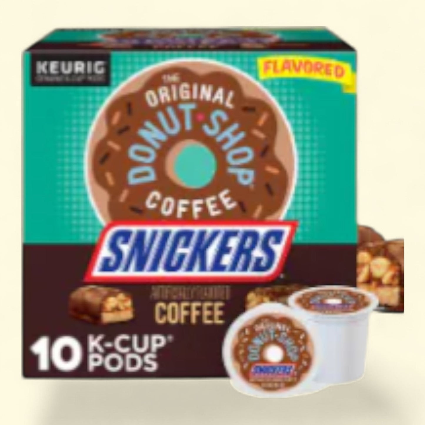 The Original Donut Shop Snickers Light Roast K-Cup Coffee Pods, 10 count