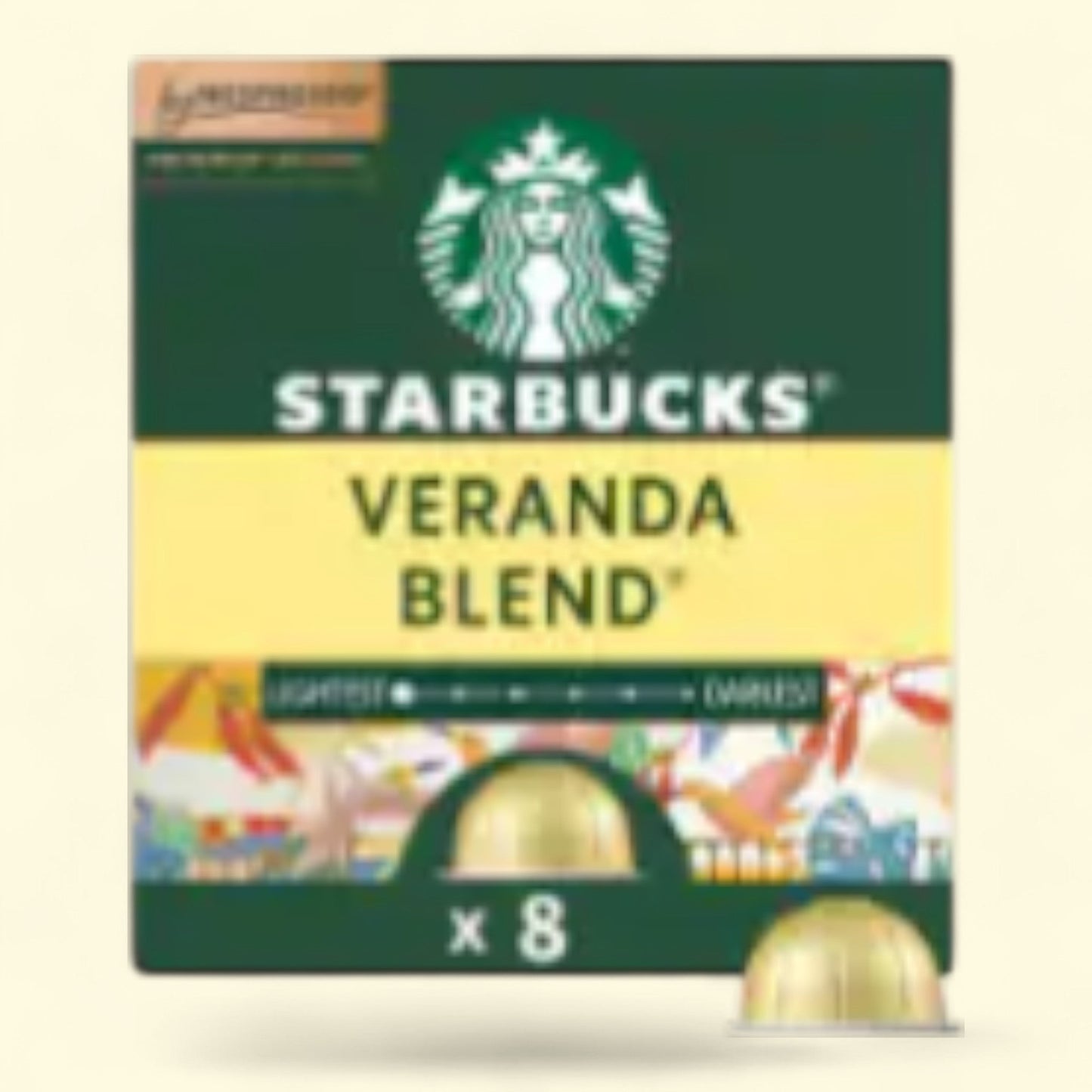 Starbucks by Nespresso Coffee Pods, Veranda Blend Light Roast, Nespresso Vertuo Line Machines, 8 count