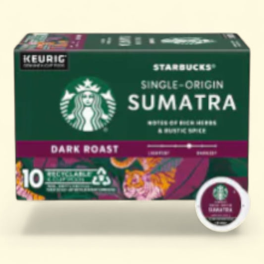 Starbucks Sumatra Dark Roast K-Cup Coffee Pods, 10 count