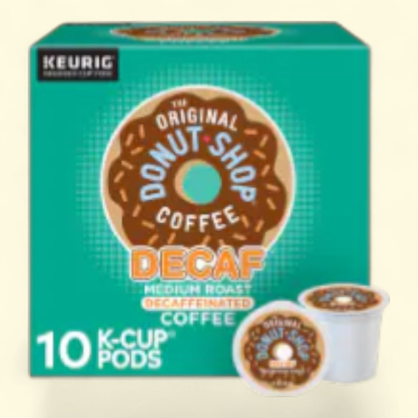 The Original Donut Shop Decaf Medium Roast K-Cup Coffee Pods, 10 count
