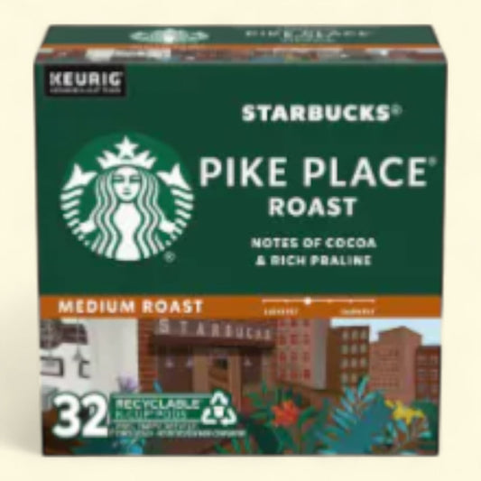 Starbucks Pike Place Medium Roast K-Cup Coffee Pods, 32 count