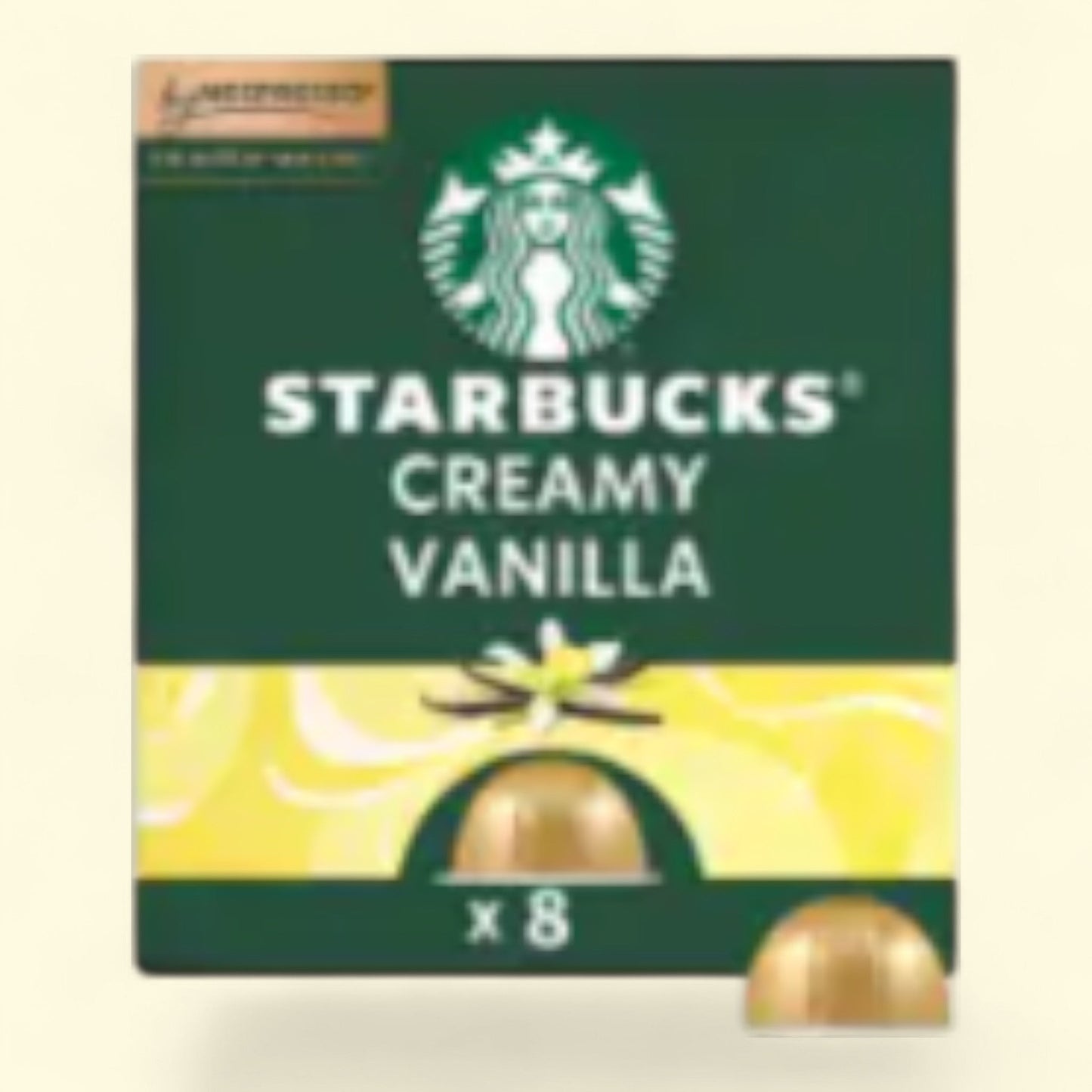 Starbucks by Nespresso Coffee Pods, Vanilla Flavored Roast, for Nespresso Vertuo Line Machines, 8 count