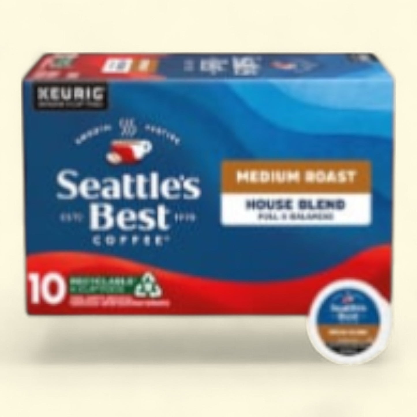 Seattle's Best Coffee House Blend Medium Roast K-Cup Coffee Pods, 24 Count