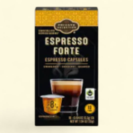 Private Selection Coffee Pods, Espresso Forte Dark Roast, Nespresso Original Machines, Size: 10 count