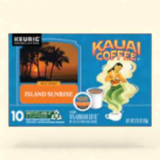 Kauai Island Sunrise Mild Roast K-Cup Coffee Pods, 10 count