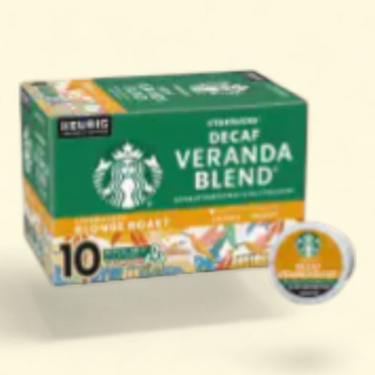 Starbucks Decaf Veranda Blend, Starbucks Blonde Roast K-Cup Coffee Pods, 10 count