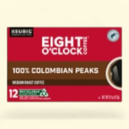 Eight O'Clock Colombian Peaks Coffee, 12 Count K-Cup Pods