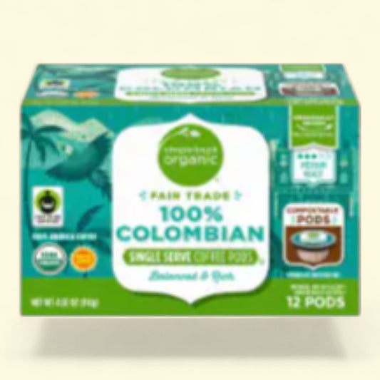 Simple Truth Organic, 100% Colombian Medium Roast Coffee Pods, 12 count