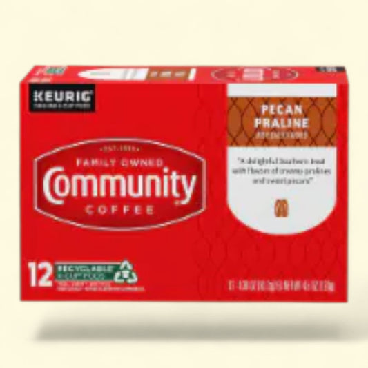 Community Coffee, Pecan Praline K-Cup Coffee Pods,, 12 count