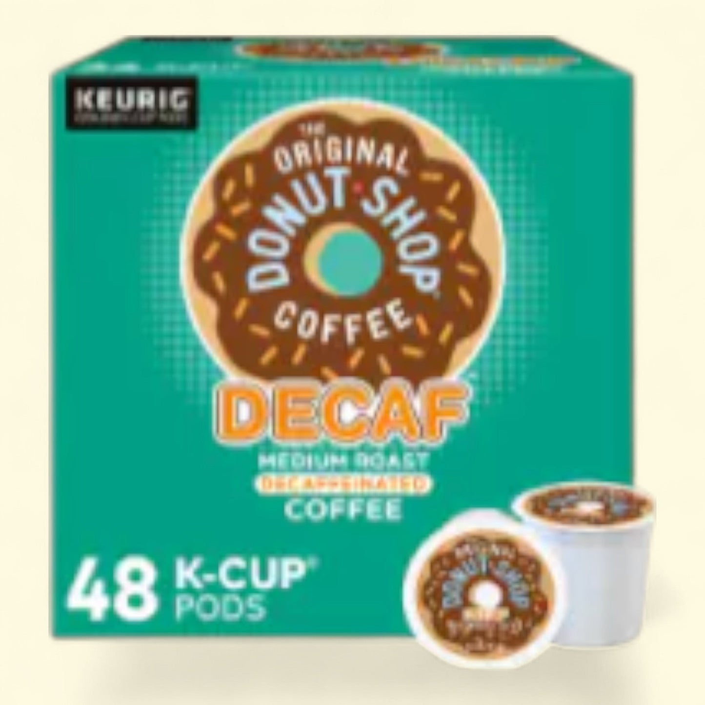 The Original Donut Shop Decaf Medium Roast K-Cup Coffee Pods, 48 count