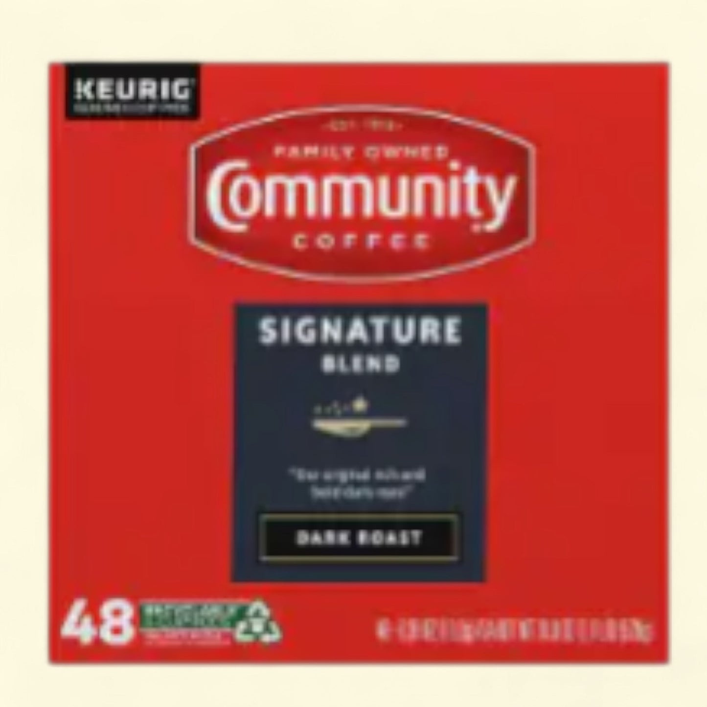 Community Coffee Signature Blend Dark Roast K-Cup Coffee Pods, 48 count