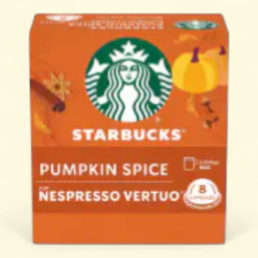 Starbucks by Nespresso Pumpkin Spice Flavored Coffee, Vertuo Pods, 100% Arabica, 8 count