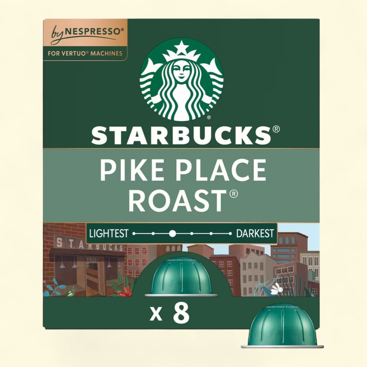 Starbucks by Nespresso Vertuo Pike Place Roast, 8 count