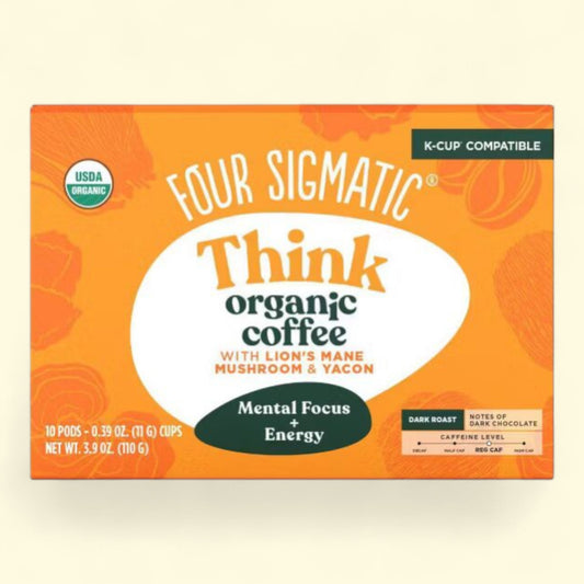 Four Sigmatic Think Medium Dark Roast Coffee, 10ct