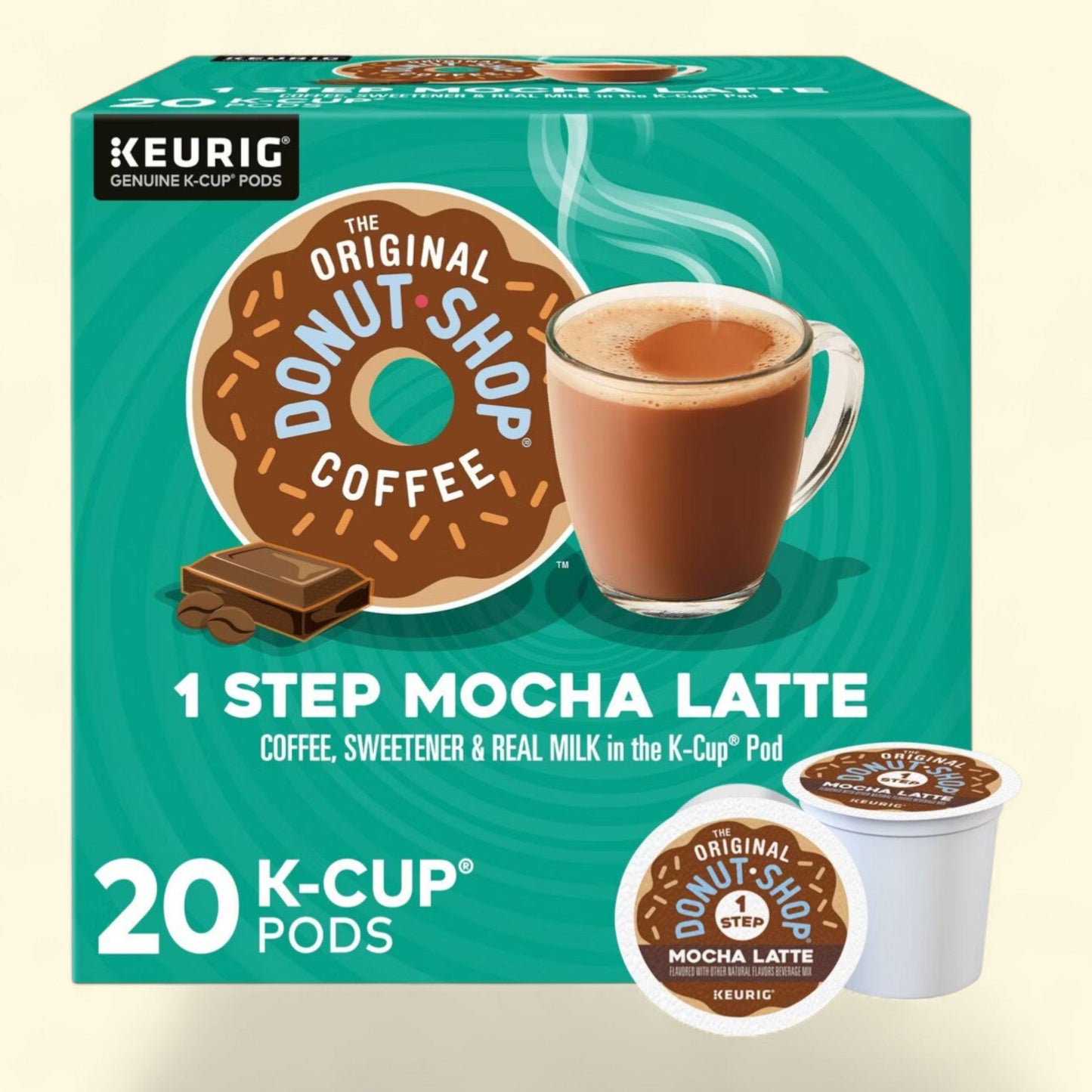 The Original Donut Shop One Step Latte Mocha Dark Roast - 20ct