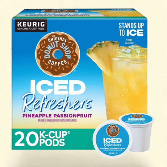The Original Donut Shop Pineapple Passionfruit Keurig K-Cup Iced Refresher Pods, 20ct