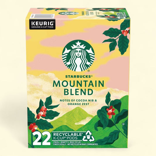Starbucks Mountain Blend Medium Roast K-Cup Coffee Pods, 22ct