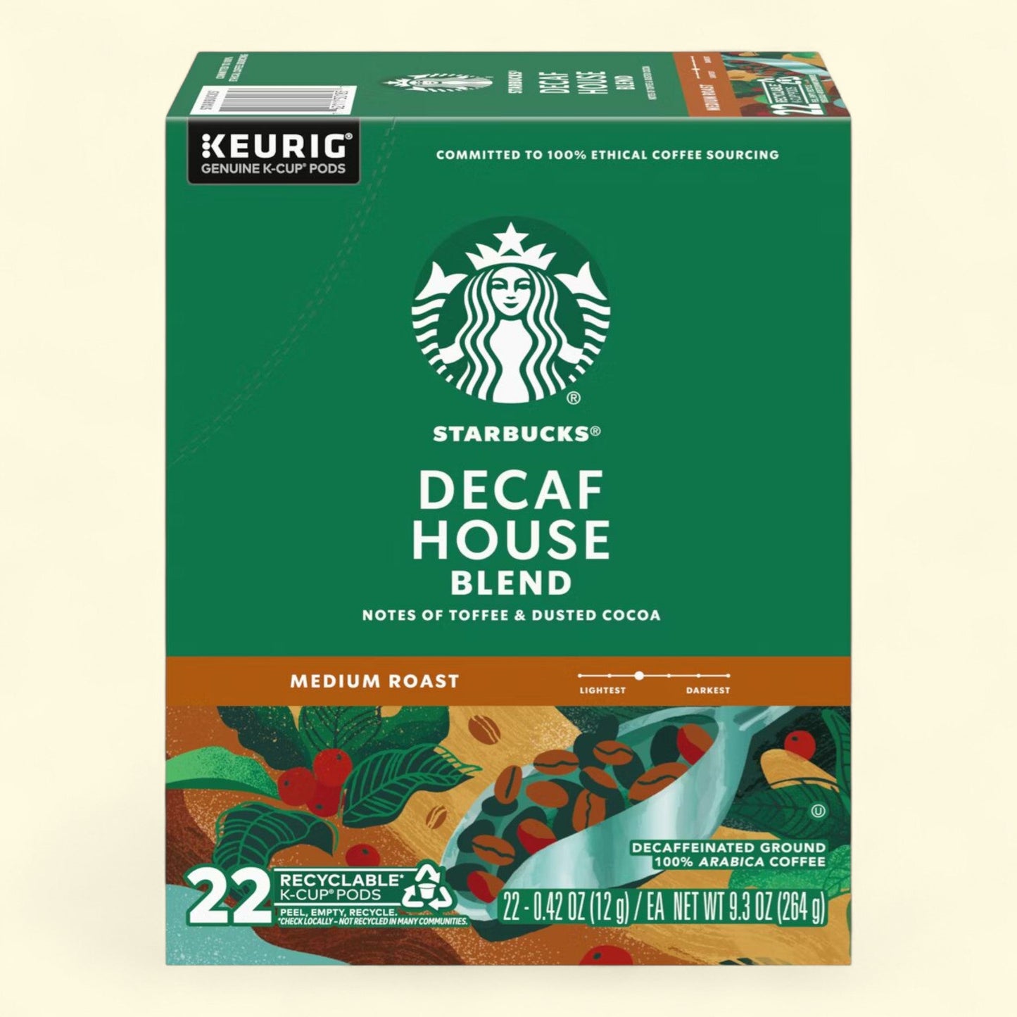 Starbucks House Blend Medium Roast Keurig K-Cup Coffee Pods, 22ct