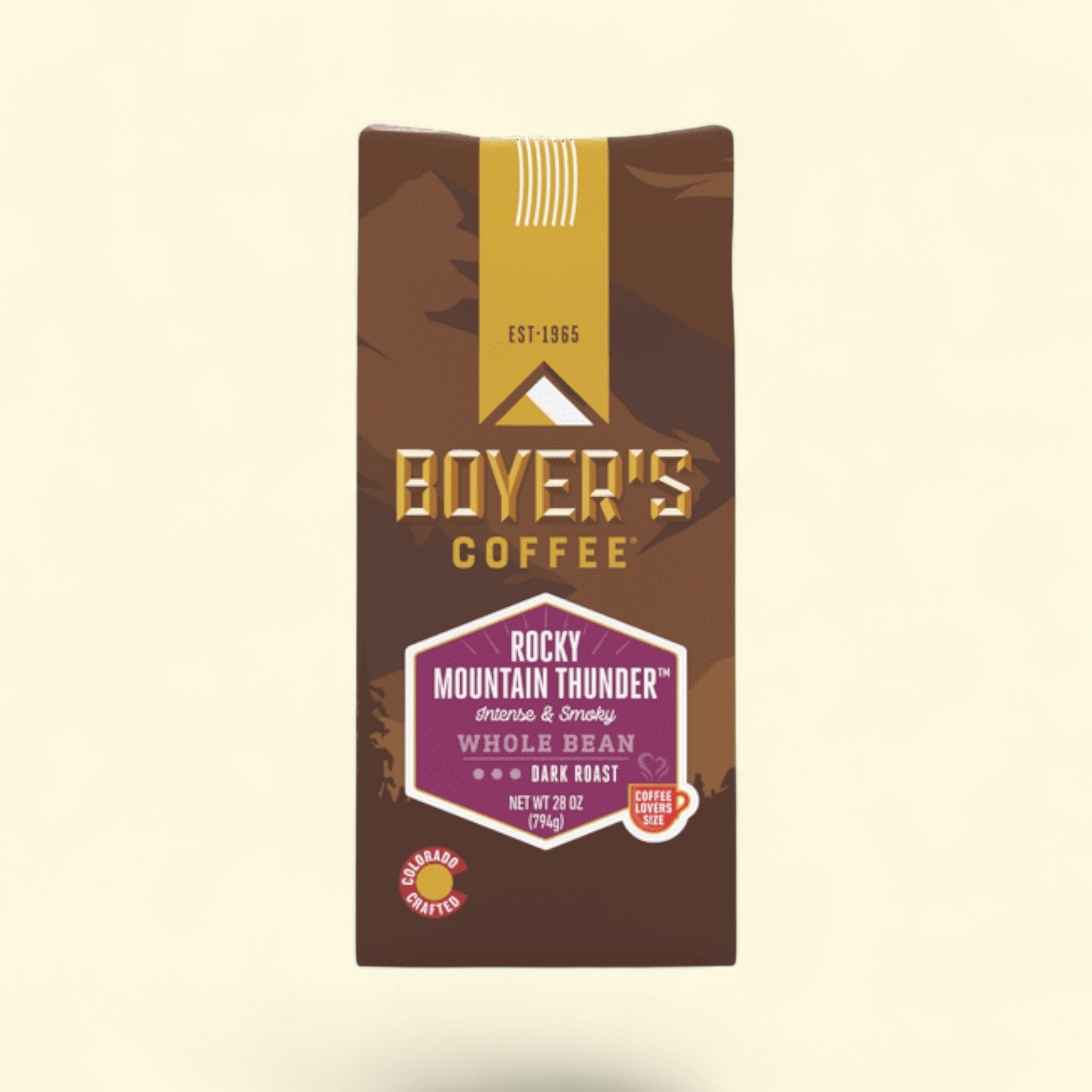 Boyer's Coffee Rocky Mountain Thunder Coffee, 28oz — authentic US product shipped worldwide by Treatspree