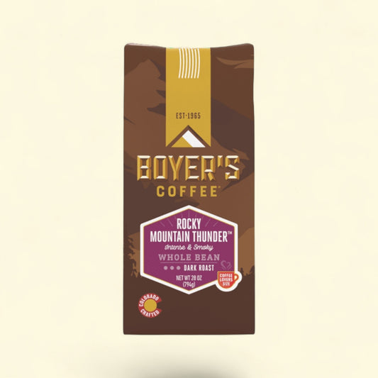 Boyer's Coffee Rocky Mountain Thunder Coffee, 28oz — authentic US product shipped worldwide by Treatspree
