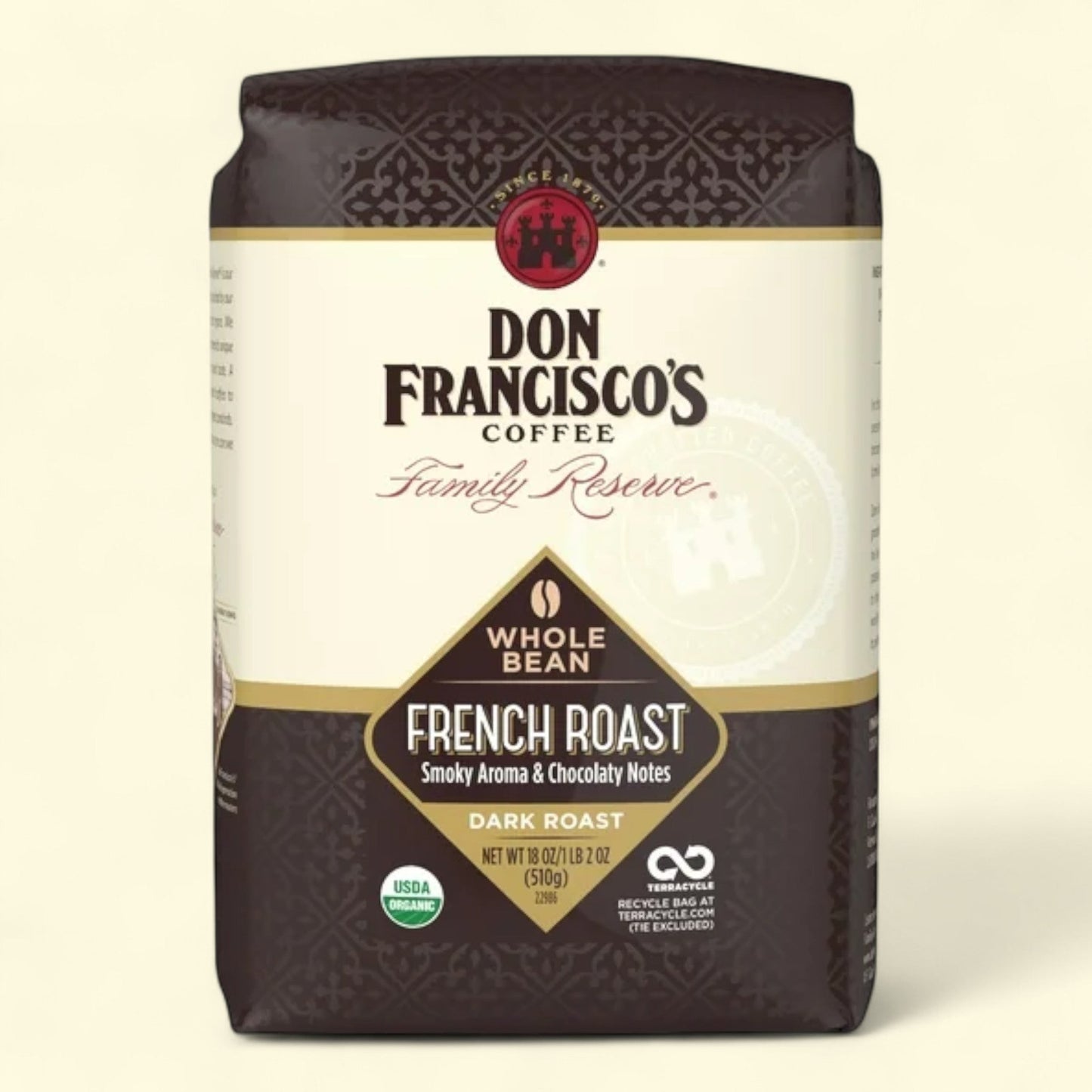 Don Francisco's Organic French Dark Roast Whole Bean, 18 oz