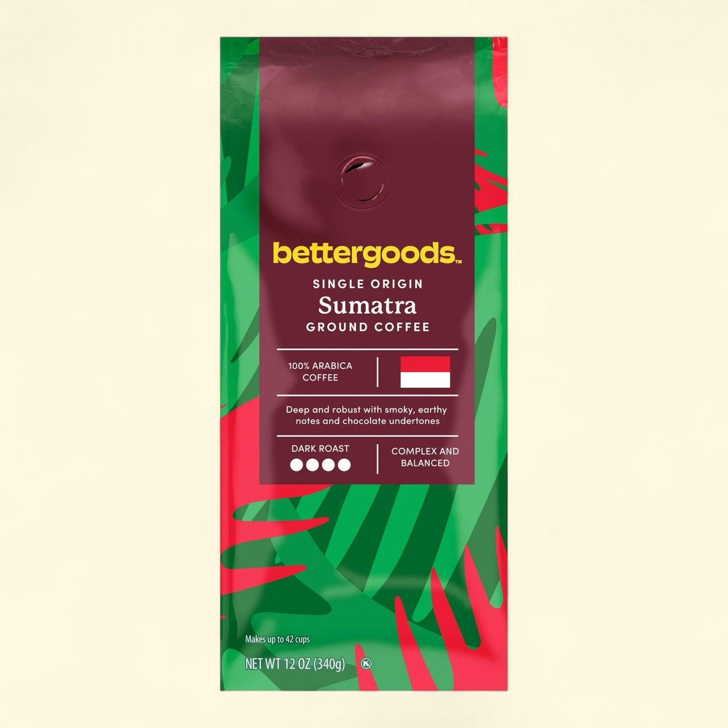 Bettergoods Sumatra Single Origin Ground Coffee, 12 oz