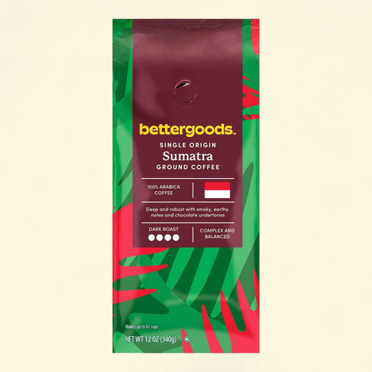 Bettergoods Sumatra Single Origin Ground Coffee, 12 oz