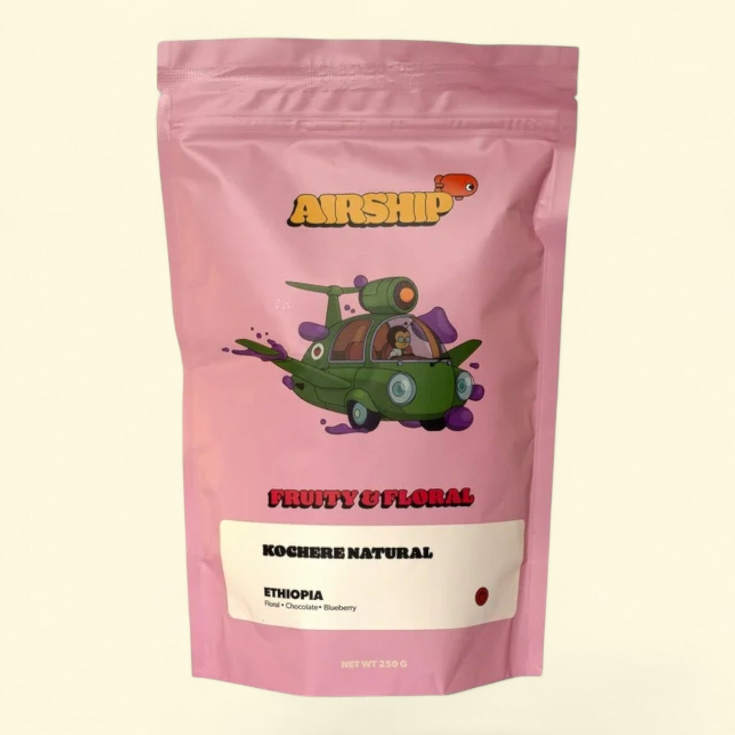 Local Airship Coffee Ethiopia, Light Roast, 8.8 oz