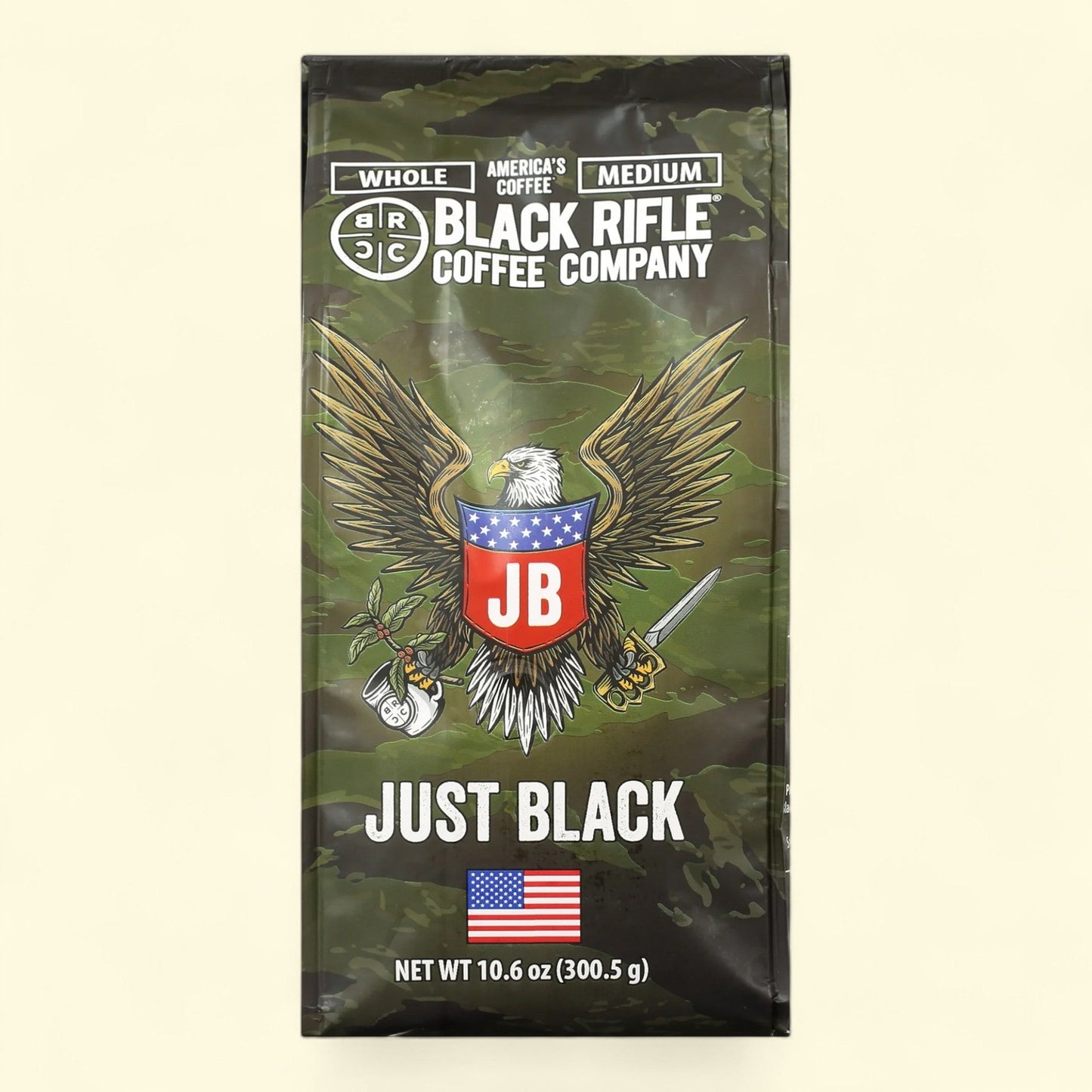 Black Rifle Coffee Company Just Black Whole Bean Coffee, 10.6 oz