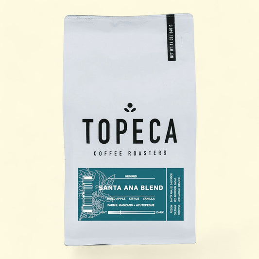 Topeca Coffee Santa Ana Blend Whole Bean Medium Roast, 12 oz
