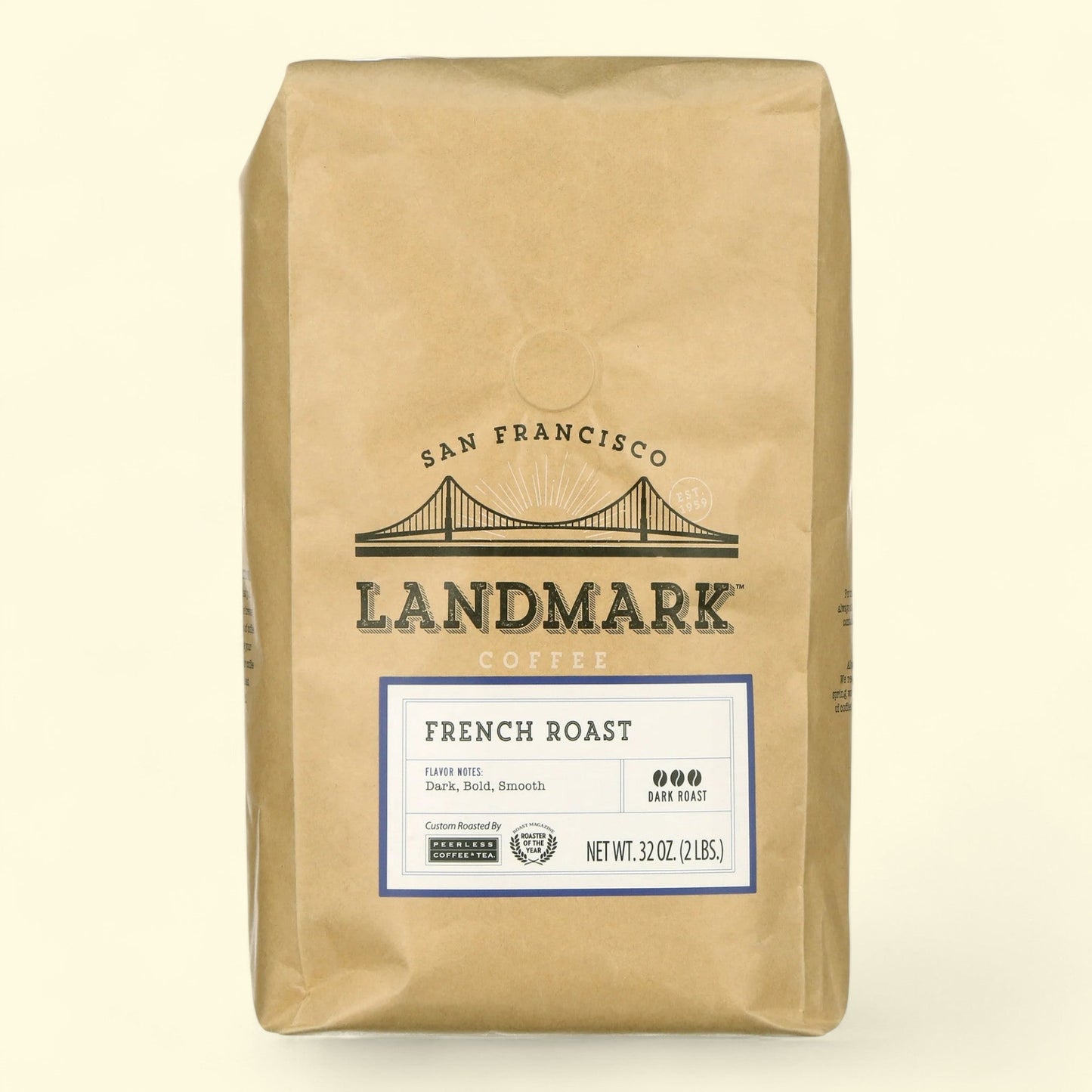 Landmark Coffee French Medium Roast Whole Bean Coffee, 32 Oz.