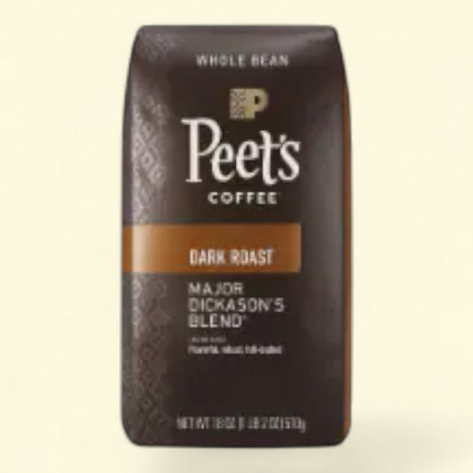 Peet's Major Dickason's Blend Dark Roast Whole Bean Coffee, 12 oz
